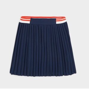 Okaidi Navy Pleated Girls Skirt‎ Short Size 10Y 140 cm Preppy School Tennis